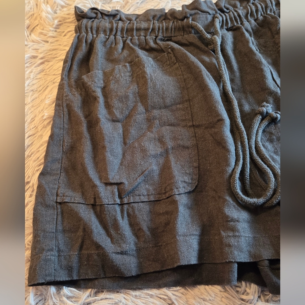 Universal Thread Linen Charcoal Gray Shorts Size Med - Picture 6 of 13